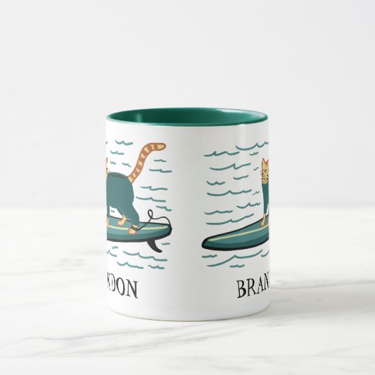 Surfbrett Katzenjacke KUNDEN IT Tasse (Zentrum)