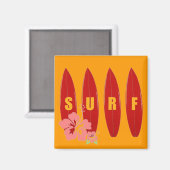 Surfbrett Magnet (Vorderseite/Rückseite)