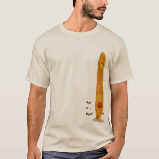 Surfbrett mit Aloha T-Shirt (Vorderseite)