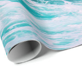 Surfbrett mit Meereswellen Geschenkpapier (Rolleneckpunkt)