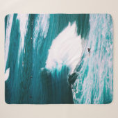 Surfbrett mit Meereswellen Sherpadecke (Vorderseite (Horizontal))