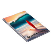 Surfbrett mit Surfangebot Notizblock (Rechte Seite)