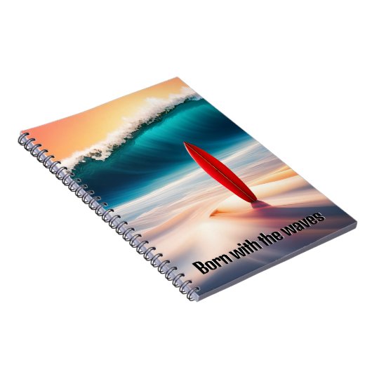 Surfbrett mit Surfangebot Notizblock (Rechte Seite)