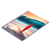 Surfbrett mit Surfangebot Notizblock (Linke Seite)