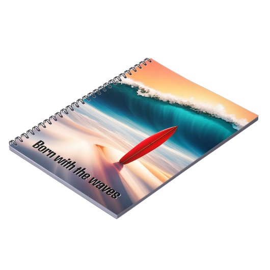 Surfbrett mit Surfangebot Notizblock (Linke Seite)