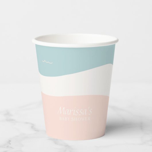 Surfbrett Pappbecher (Vorderseite)