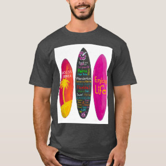 Surfbrett Philosphy Genießen Lebensreise und Surfe T-Shirt