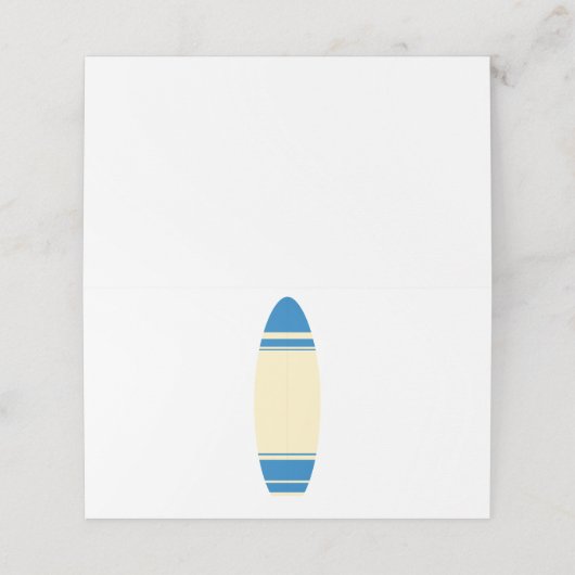 Surfbrett Platzkarte (Außenseite Aufgefaltet)