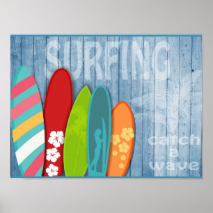 Surfbrett Poster