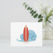 Surfbrett Postkarte (Stehend Vorderseite)