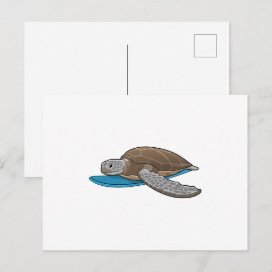 Surfbrett Postkarte (Vorne/Hinten)