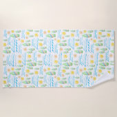 Surfbrett Print Beach Handtuch (Vorderseite)