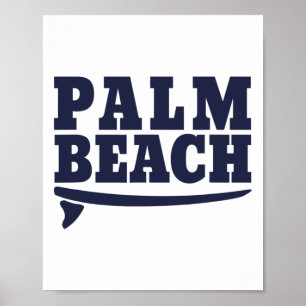 Surfbrett Rad Palm Beach Surfen Palm Beach Surfer Poster