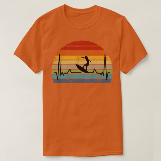 Surfbrett Retro T-Shirt (Design vorne)