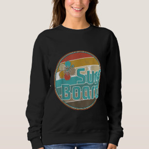 Surfbrett Retro Vintage Hawaii Aloha Hibiskus Flow Sweatshirt