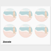 Surfbrett Runder Aufkleber (Blatt)