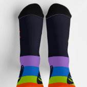 Surfbrett-Silhouette in kräftiger, heller Farbe Socken (Oben)