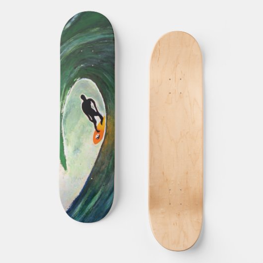 Surfbrett Silhouette Skate Design Skateboard (Vorderseite)