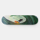 Surfbrett Silhouette Skate Design Skateboard (Horizontal)