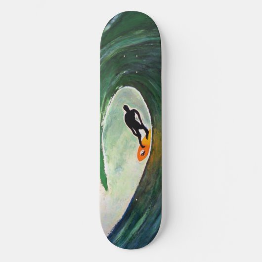 Surfbrett Silhouette Skate Design Skateboard (Vorderseite)