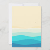 Surfbrett Strand Babydusche Einladung (Rückseite)