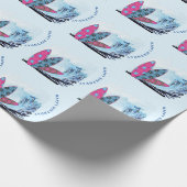 Surfbrett-Strand-Geburtstagsfeier Geschenkpapier (Ecke)