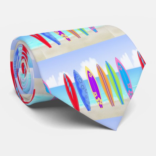 Surfbrett-Strand-Hals-Krawatte Krawatte (Gerollt)