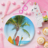 Surfbrett-Strand Pappteller (Party)