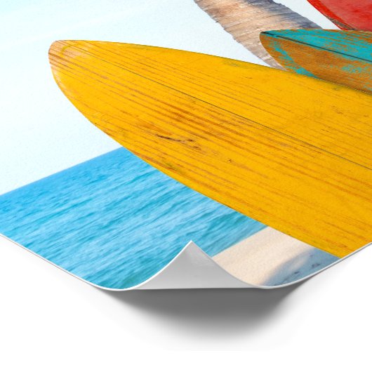 Surfbrett-Strand Poster (Ecke)