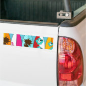 Surfbrett-Strandwertlos surfende Hippie-Packwagen Autoaufkleber (Auf Lkw)