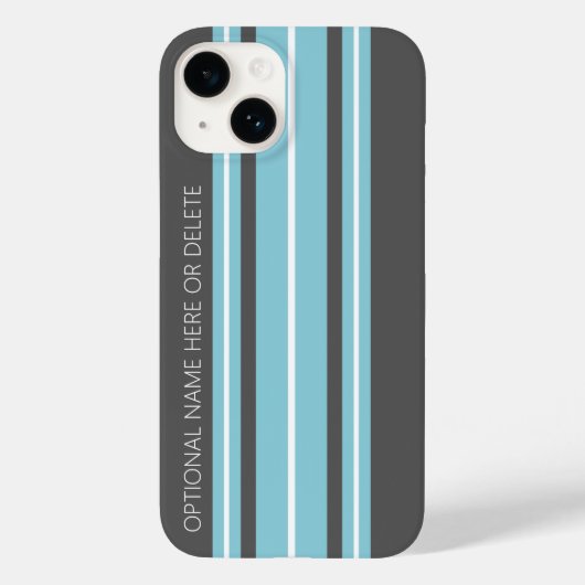 Surfbrett Streifen - Grau und Blau Case-Mate iPhone Hülle (Rückseite)