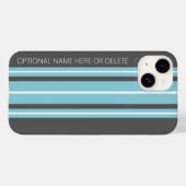 Surfbrett Streifen - Grau und Blau Case-Mate iPhone Hülle (Rückseite (Horizontal))