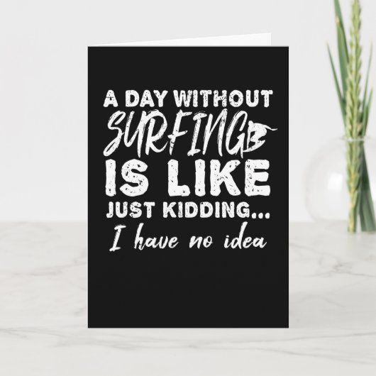 Surfbrett Surfen Geschenk Idee Karte (Vorderseite)