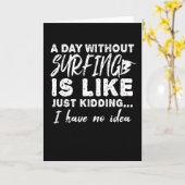 Surfbrett Surfen Geschenk Idee Karte (Gelbe Blume)