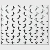 Surfbrett Surfmuster CUSTOM HINTERGRUNDFARBE Geschenkpapier (Flach)