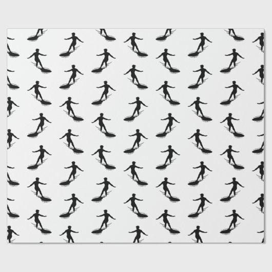 Surfbrett Surfmuster CUSTOM HINTERGRUNDFARBE Geschenkpapier (Flach)