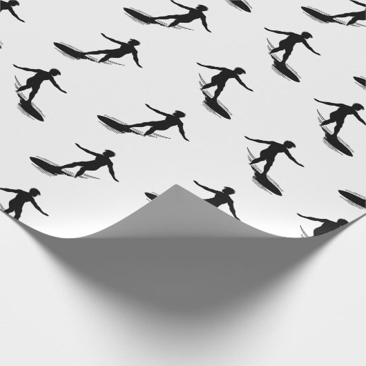 Surfbrett Surfmuster CUSTOM HINTERGRUNDFARBE Geschenkpapier (Ecke)