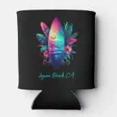 Surfbrett Tropischer Strand- Dosenkühler (Rückseite)