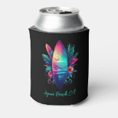 Surfbrett Tropischer Strand- Dosenkühler (Kanne Rückseite)