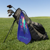 Surfbrett Tropischer Strand- Golfhandtuch (Gras)