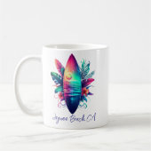 Surfbrett Tropischer Strand- Kaffeetasse (Links)