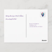 Surfbrett Tropischer Strand Postkarte (Rückseite)