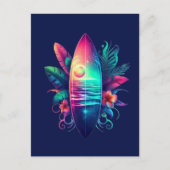 Surfbrett Tropischer Strand Postkarte (Vorderseite)