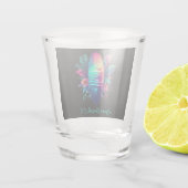 Surfbrett Tropischer Strand- Schnapsglas (Rückseite)