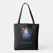 Surfbrett Tropischer Strand- Tasche (Rückseite)