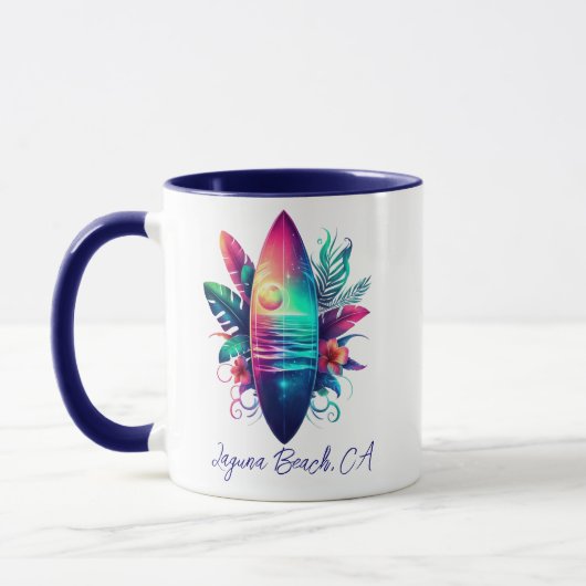 Surfbrett Tropischer Strand- Tasse (Links)