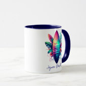 Surfbrett Tropischer Strand- Tasse (VorderseiteRechts)