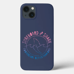 Surfbrett und Haifisch Funny Surfer Sommer Case-Mate iPhone Hülle
