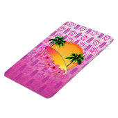 Surfbrett und Hibiskus Blume Magnet (Linke Seite)