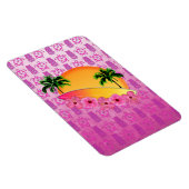 Surfbrett und Hibiskus Blume Magnet (Rechte Seite)